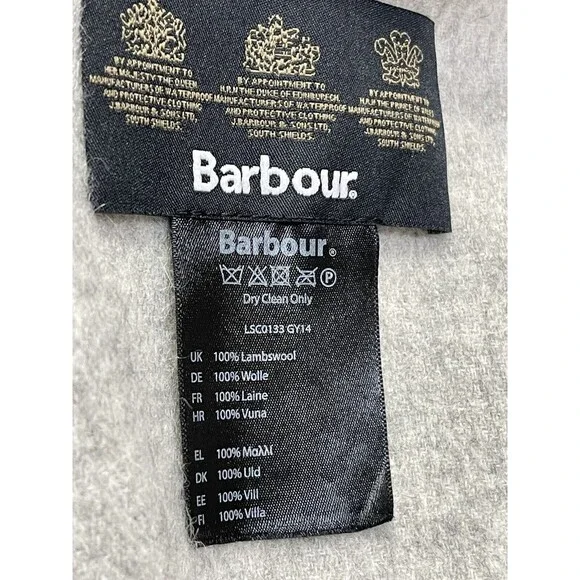 Barbour Men’s 100% Lambswool Scarf. One Size.